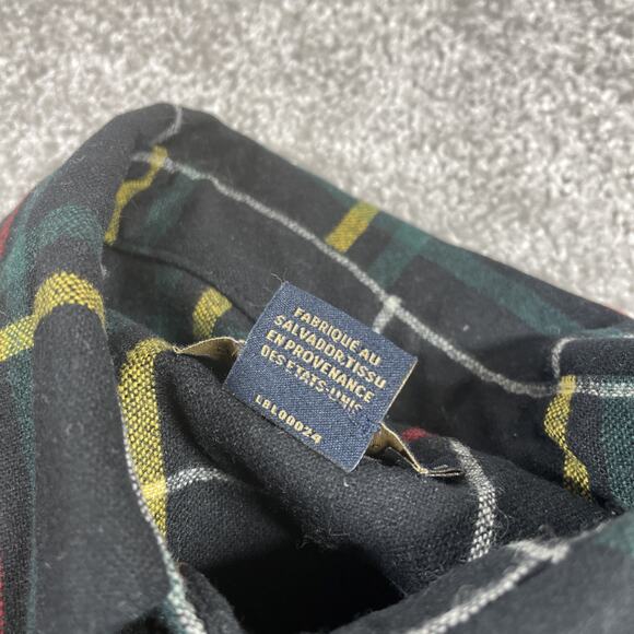 Pendleton Wool Flannel Shirt Womens Small Chunky Buttons Plaid Outdoors Black - Picture 4 of 12